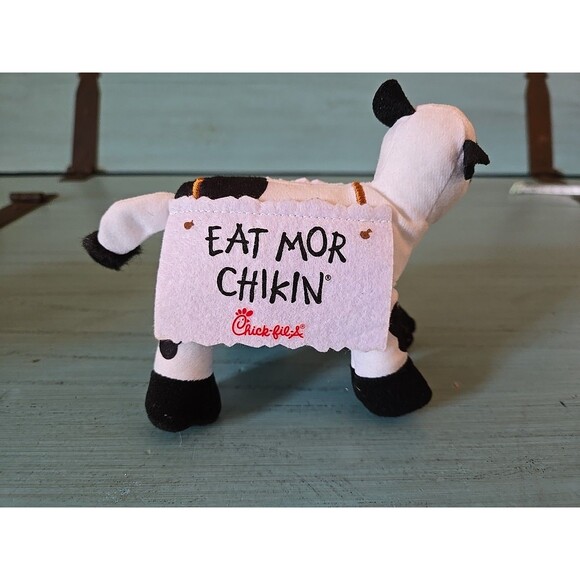 Chick-Fil-A "EAT MOR CHIKIN" Cow Plush Toy Factory 5" Collectible Toy Kids Food - Picture 4 of 6